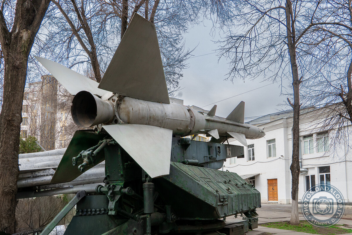 Surface-to-air missile displayed on military platform